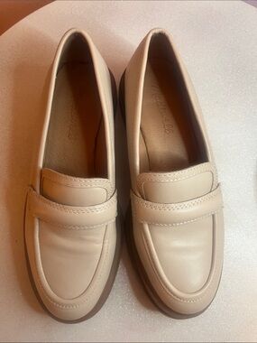 Madewell Bradley lugsole loafer Cream Leather Penny Loafers